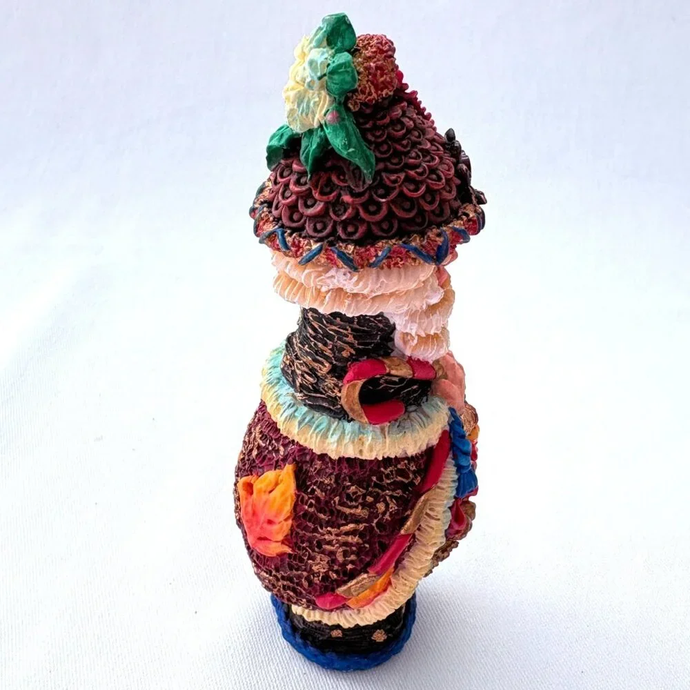 Vintage 1996 Crinkle Claus Hour‎ Glass Santa #659118 Christmas Figurine Decor